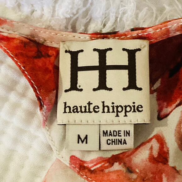 Haute Hippie Floral Silk Top, Size Medium - Picture 6 of 7
